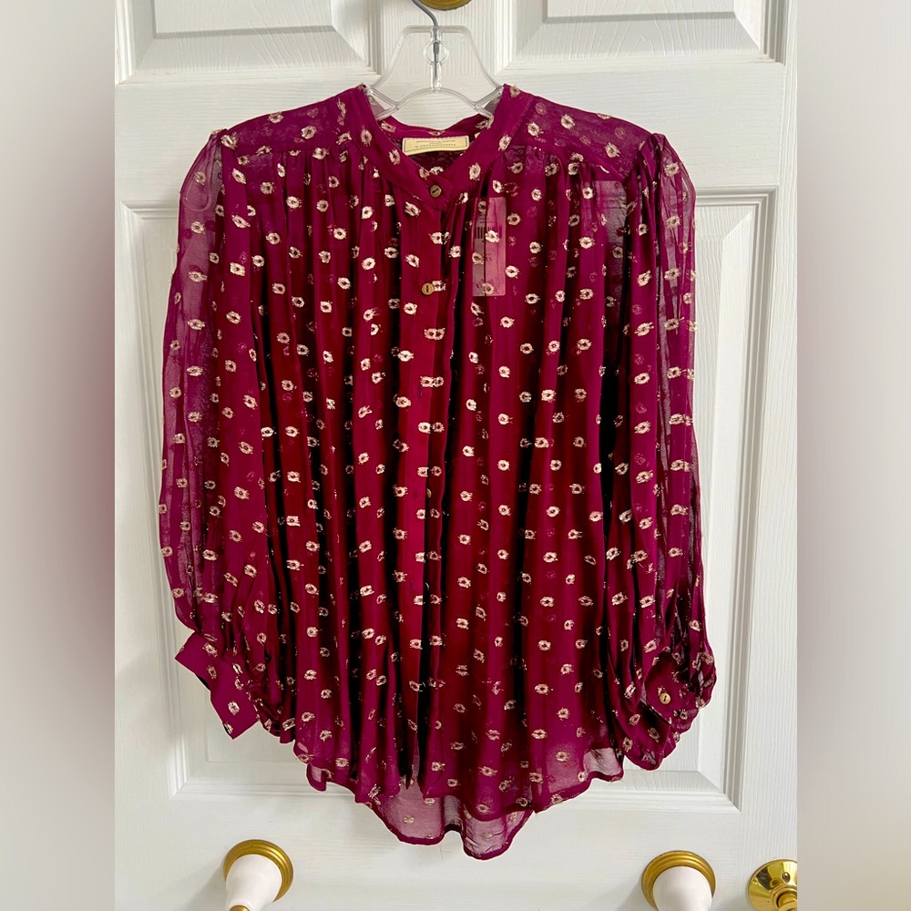 Anthropologie Blouse by Moulinette Soeurs XS NWT